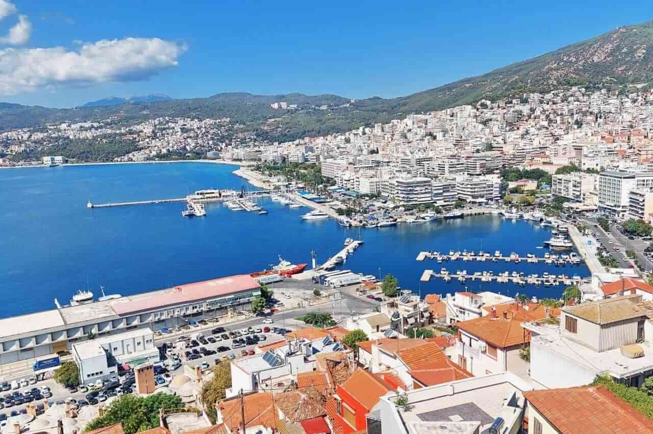 A panoramic view of Kavala from the fortress