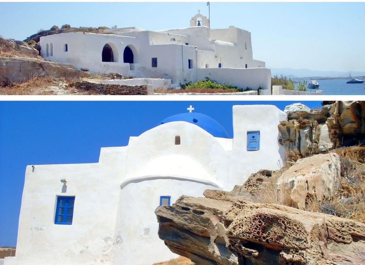Paros,Agios Ioannis Detis Church near the Monastiri Beach