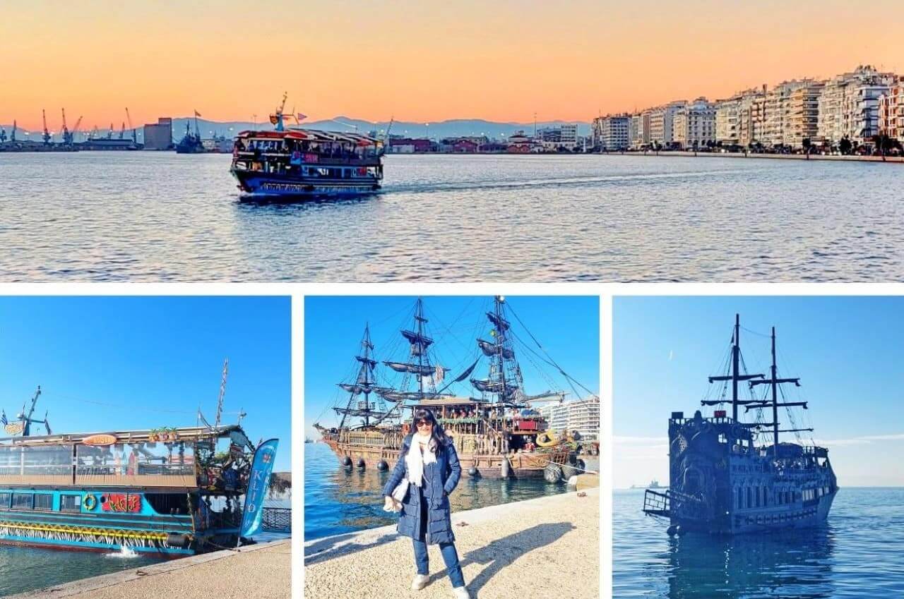 Thessaloniki, Klio, Arabella, and Black Pearl cruise boats