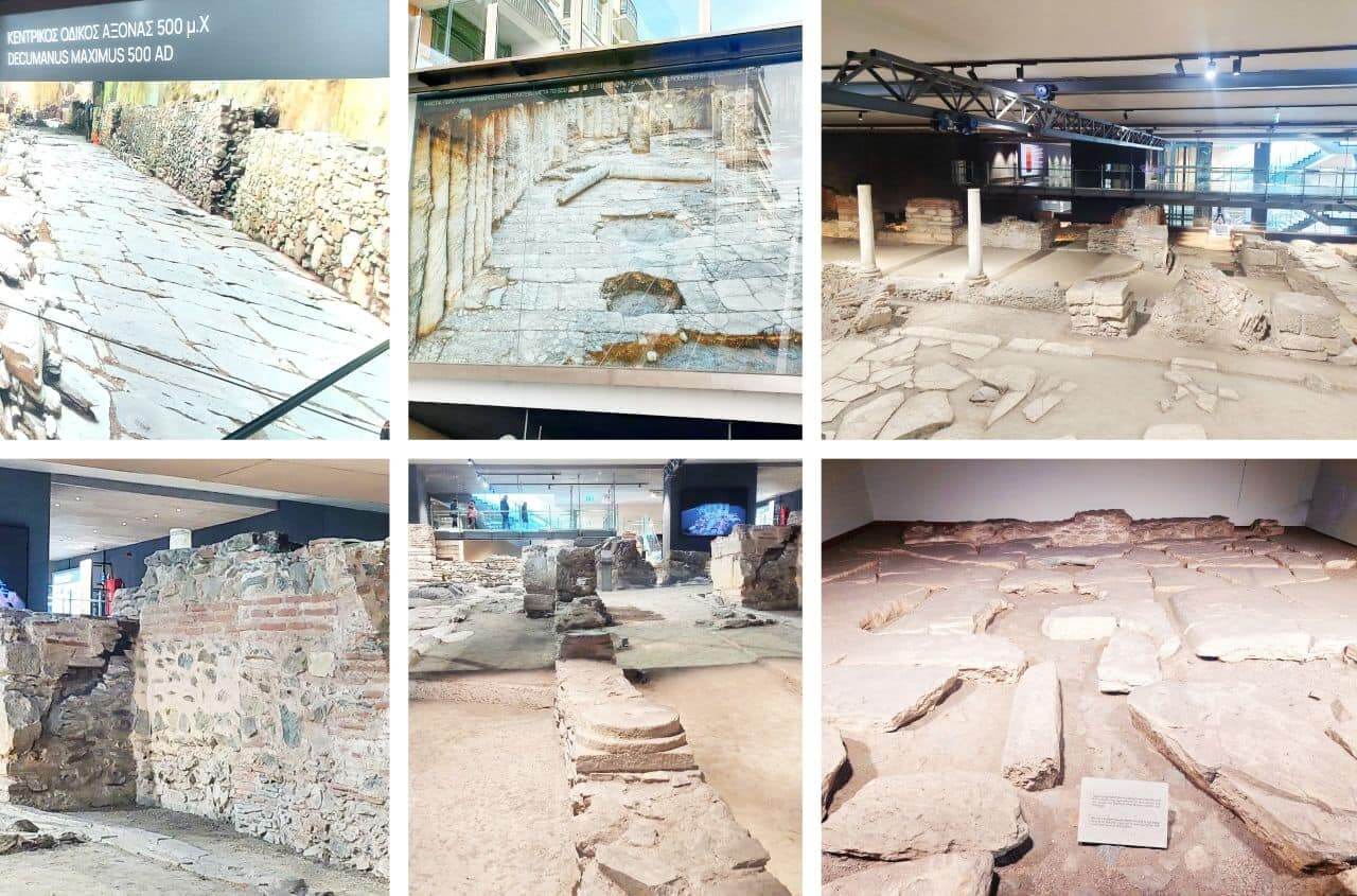 Thessaloniki, open museum at the Venizelou Metro station