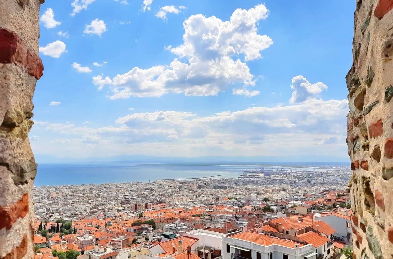 View of Thessaloniki from the top of Trigioniou Tower