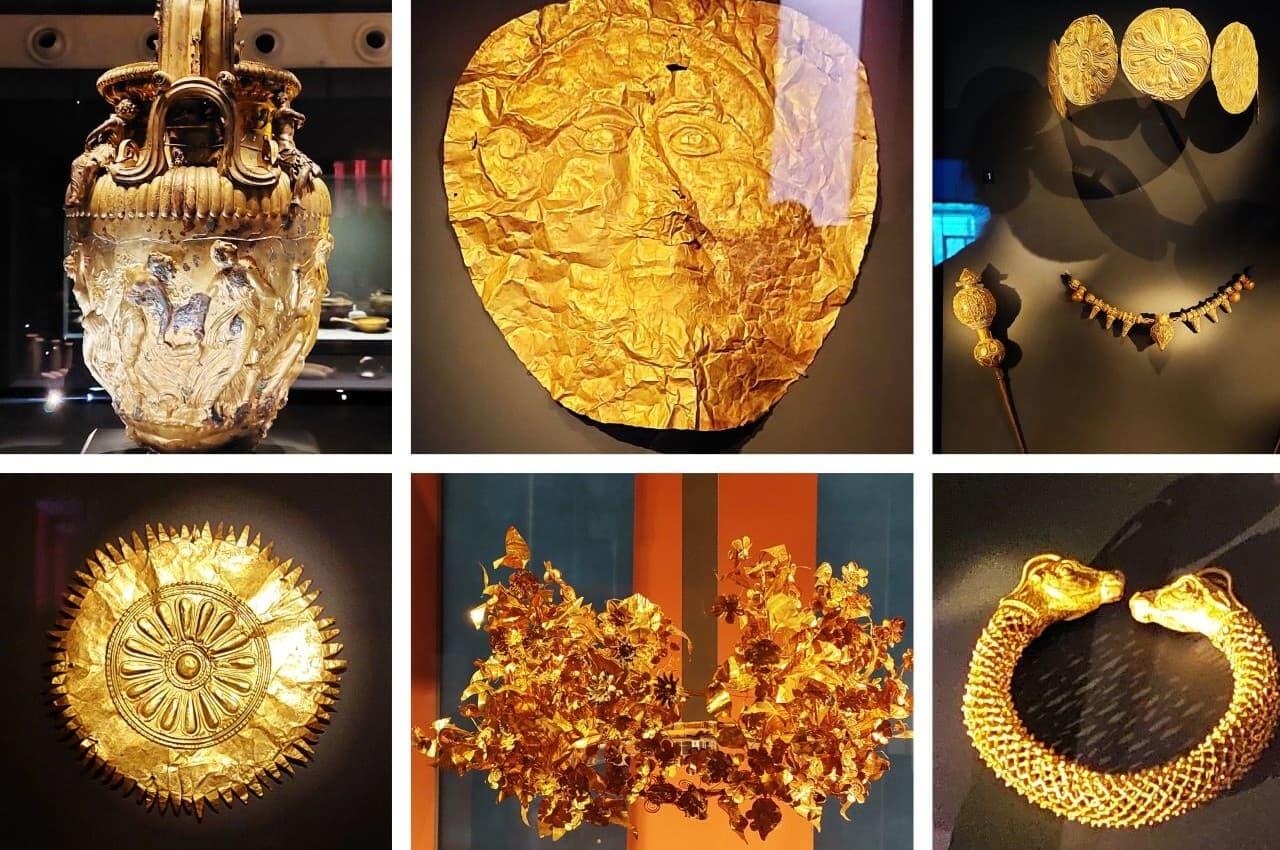 Thessaloniki, Arch. Museum, Derveni krater and gold jewelry