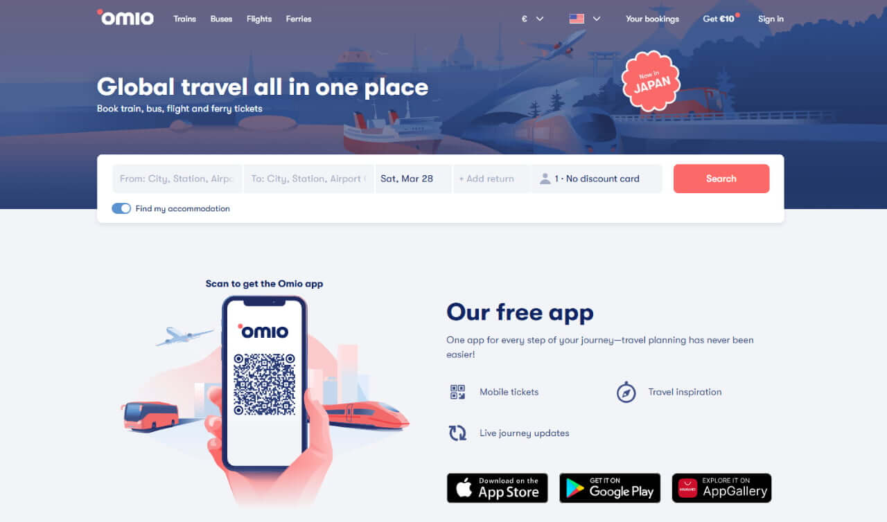 OMIO, Travel apps