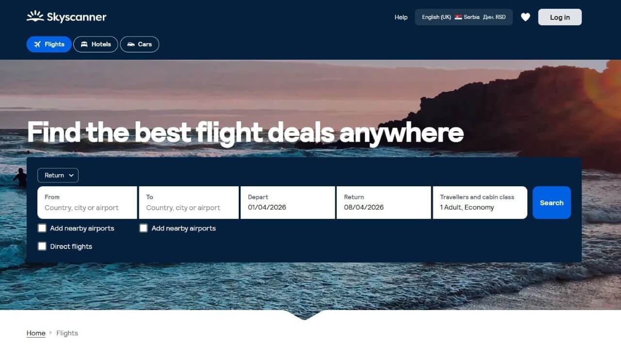 Skyscanner Flight offer Travel apps