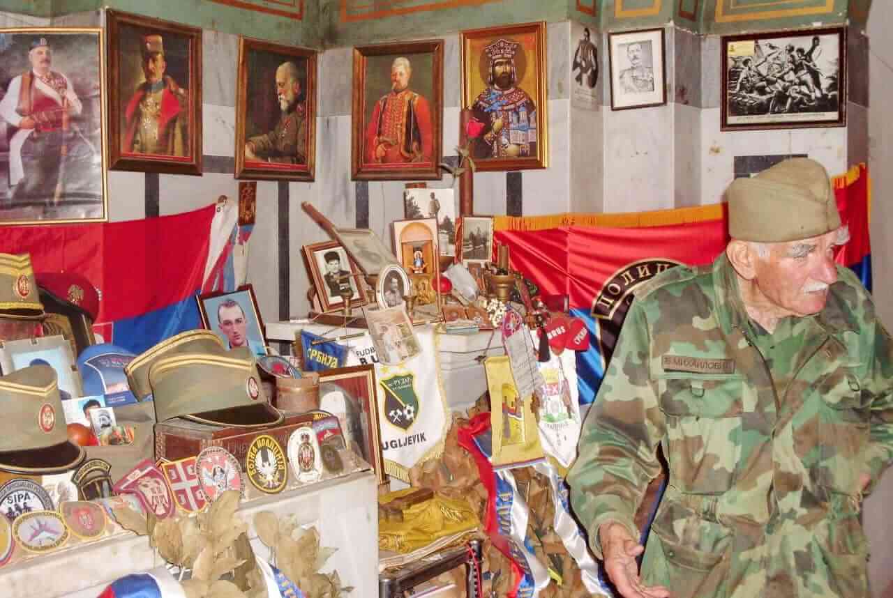 The guardian of Zeitenlik Serbian cemetery, Đorđe Mihailović, April 2014