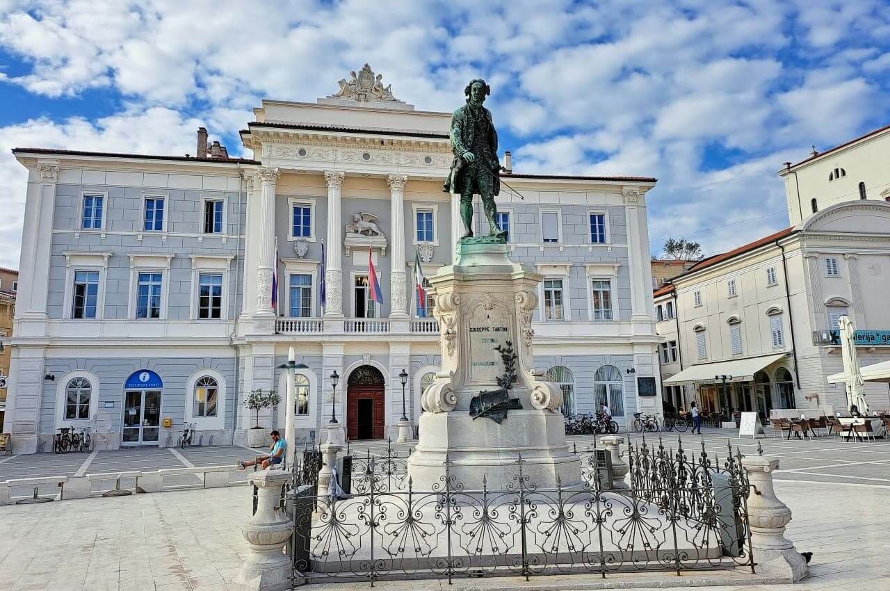 Piran, statue of Giuseppe Tartini