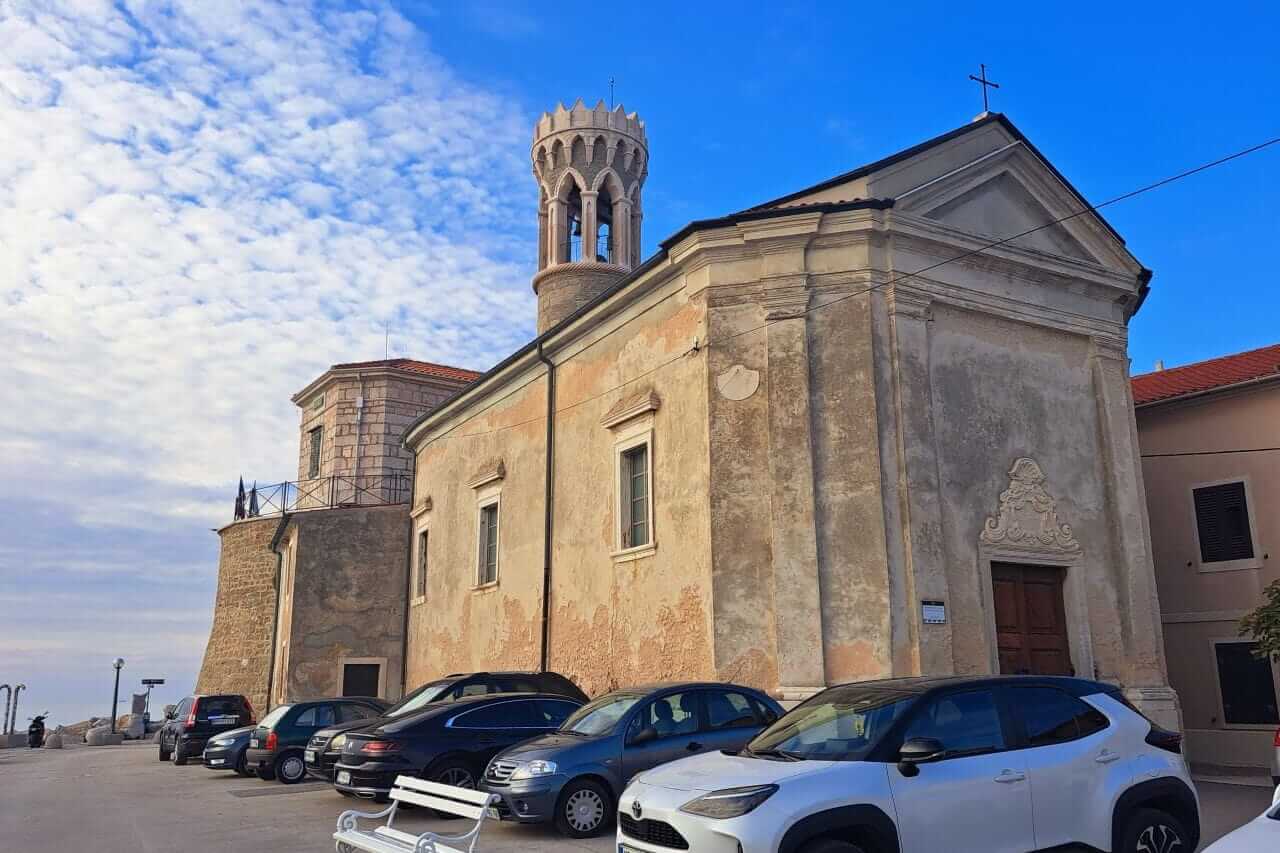 The Our Lady of Health Church and the Lighthouse, Piran, Slovenia