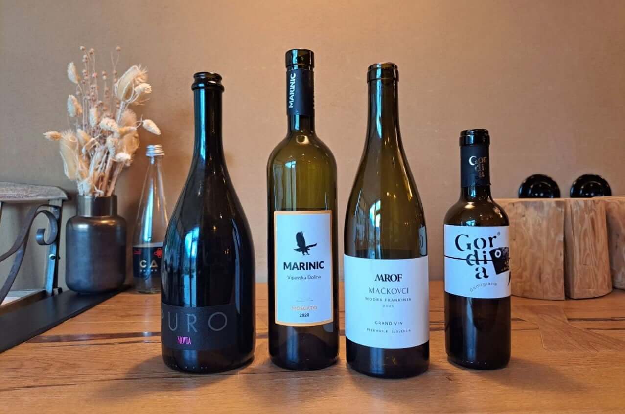  Excellent Slovenian wines Puro Movia, Marinic Moscato, Marof Mackovci Modra Frankinja, Gordia Damigiana