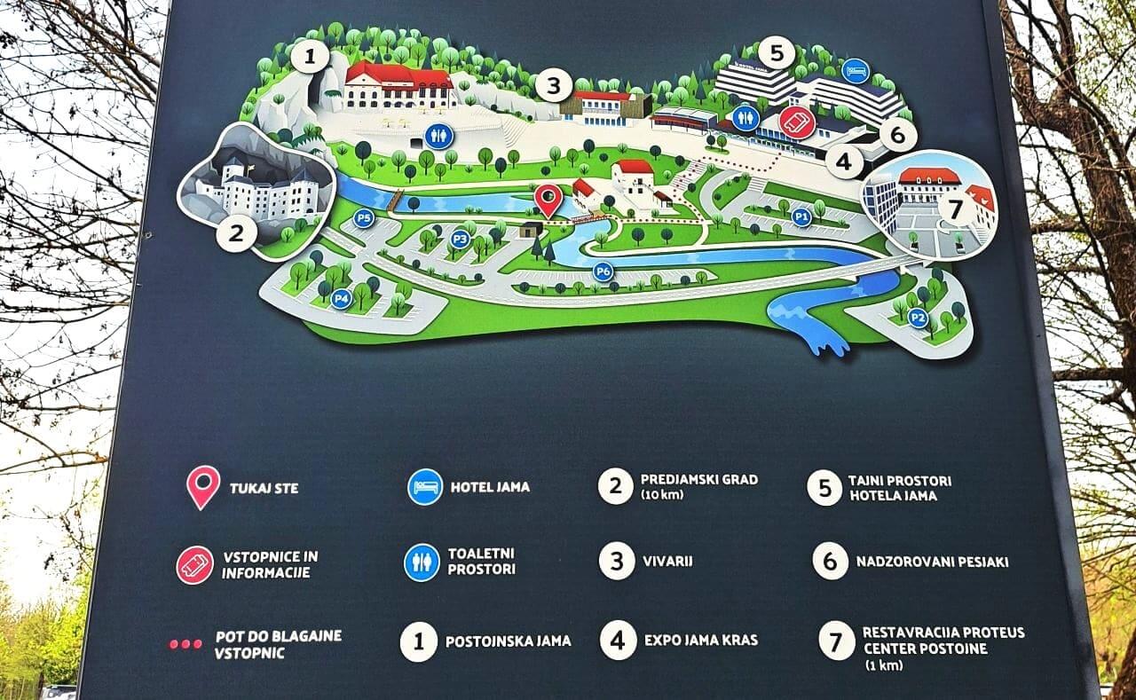 Postojna Park map