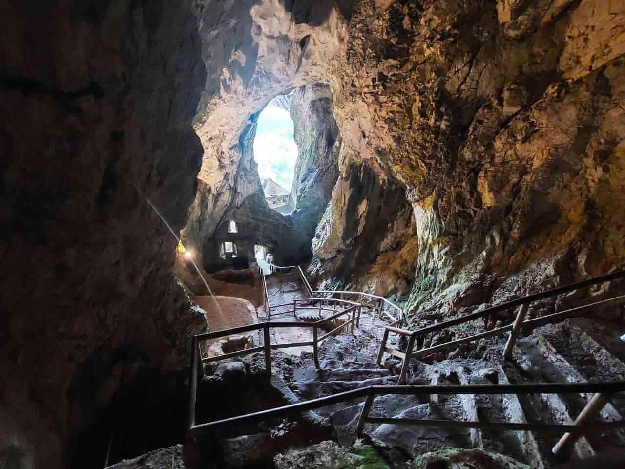 A view from the Predjama Castle Cave