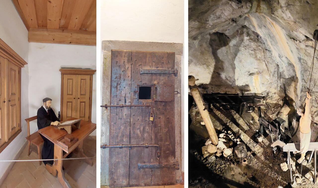 Courtroom, jail and torture room, Predjama Castle,