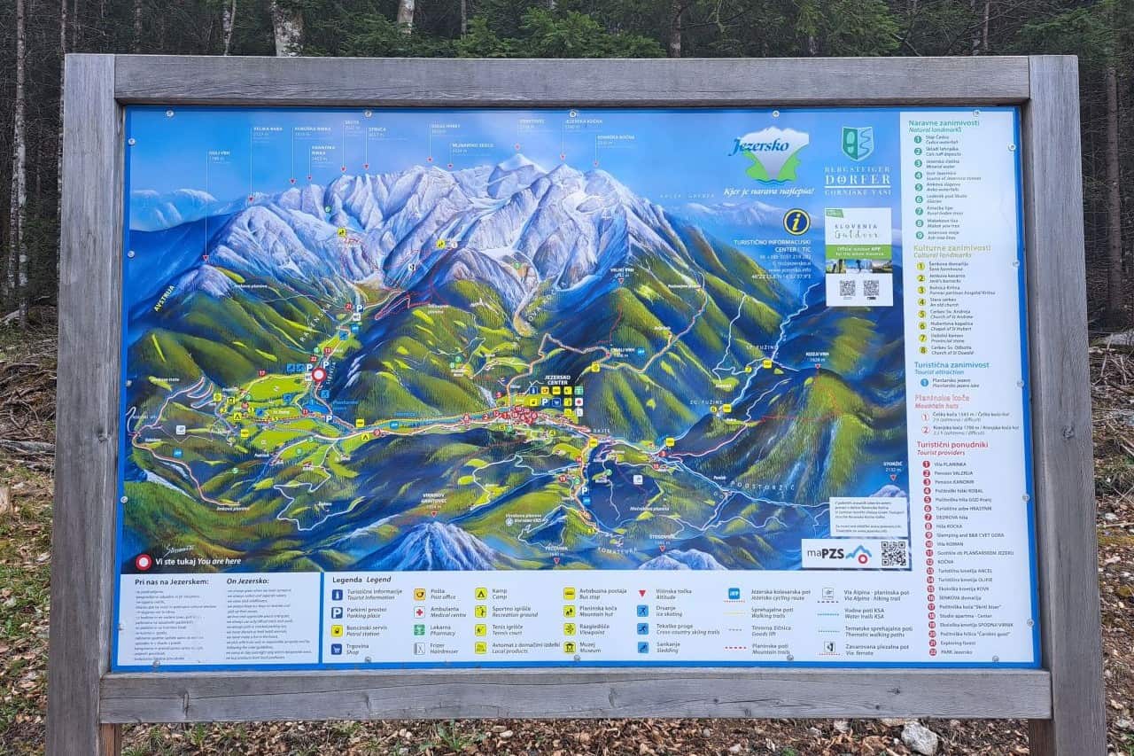 Jezersko map