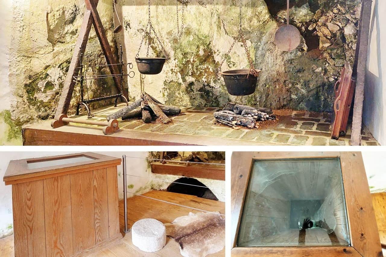 The kitchen at the Predjama Castle