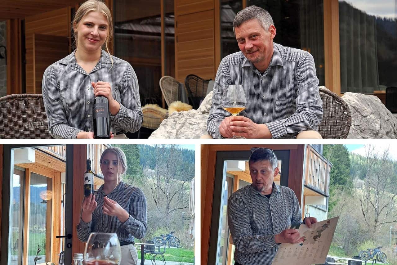 The sommeliers of Villa Planinka, Vanesa Centrich and Marko Koren