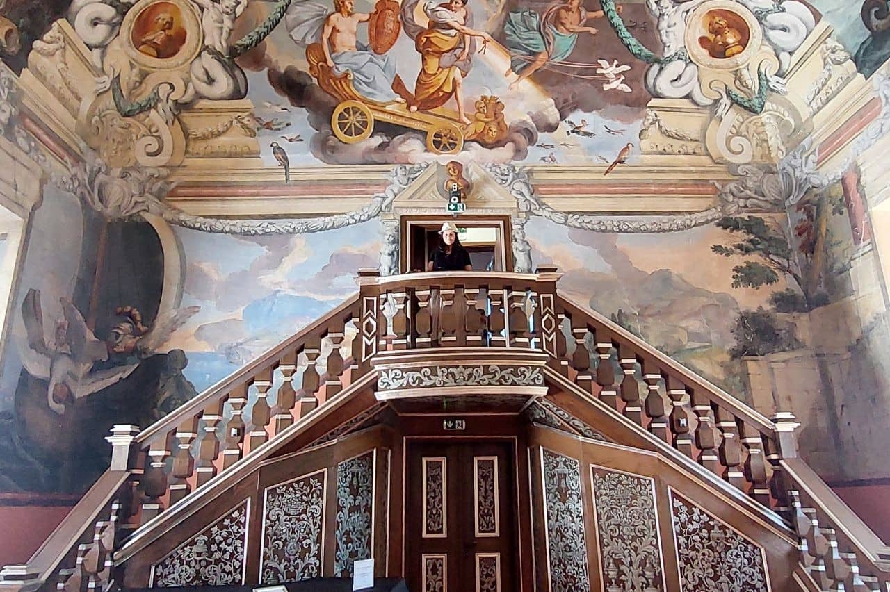 Brežice Castle, North wall of Knight Hall