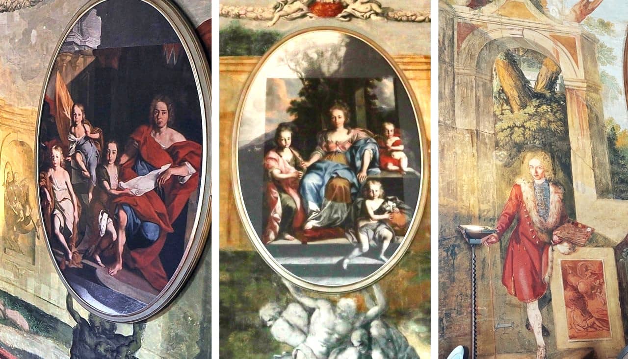 Count Ignac Maria Attems, Maria Regina with children (second), painter František (third photo), Brežice Castle 