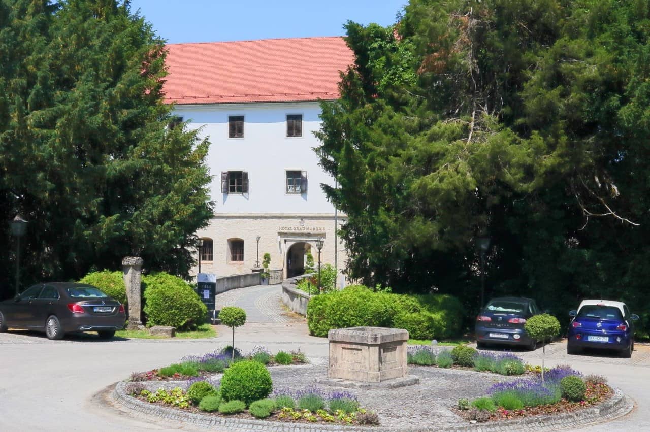 In front of the Mokrice Castle