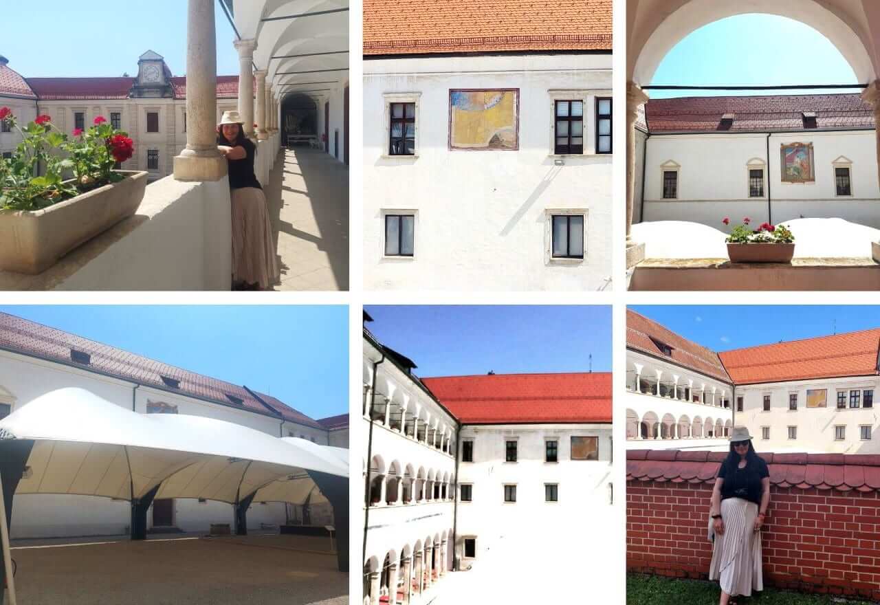 Inner courtyard and floor of Brežice Castle