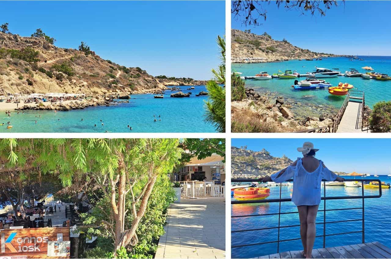 Cyprus, Konnos Beach, snack bar and watersports