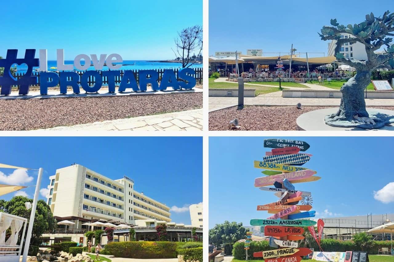 Protaras, Fig Tree Bay, cafe and Cabo Bay Hotel