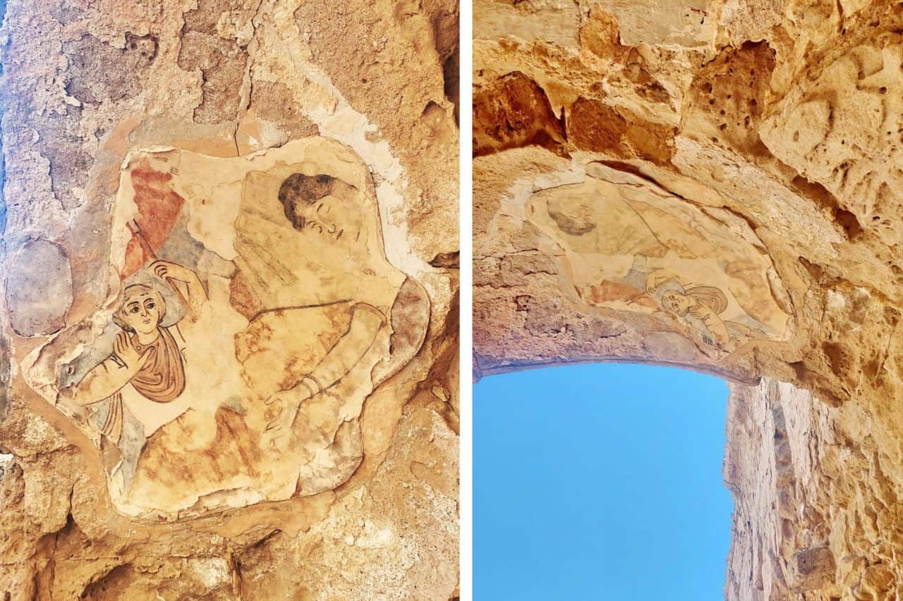 Cyprus, fragments of fresco with Hylas Argonaut, Salamis