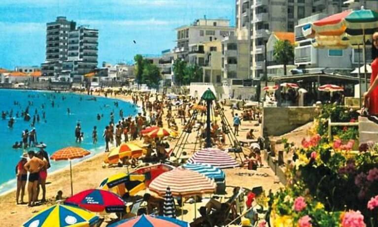 Varosha Beach in 1970s, Cyprus, Source The Guardian