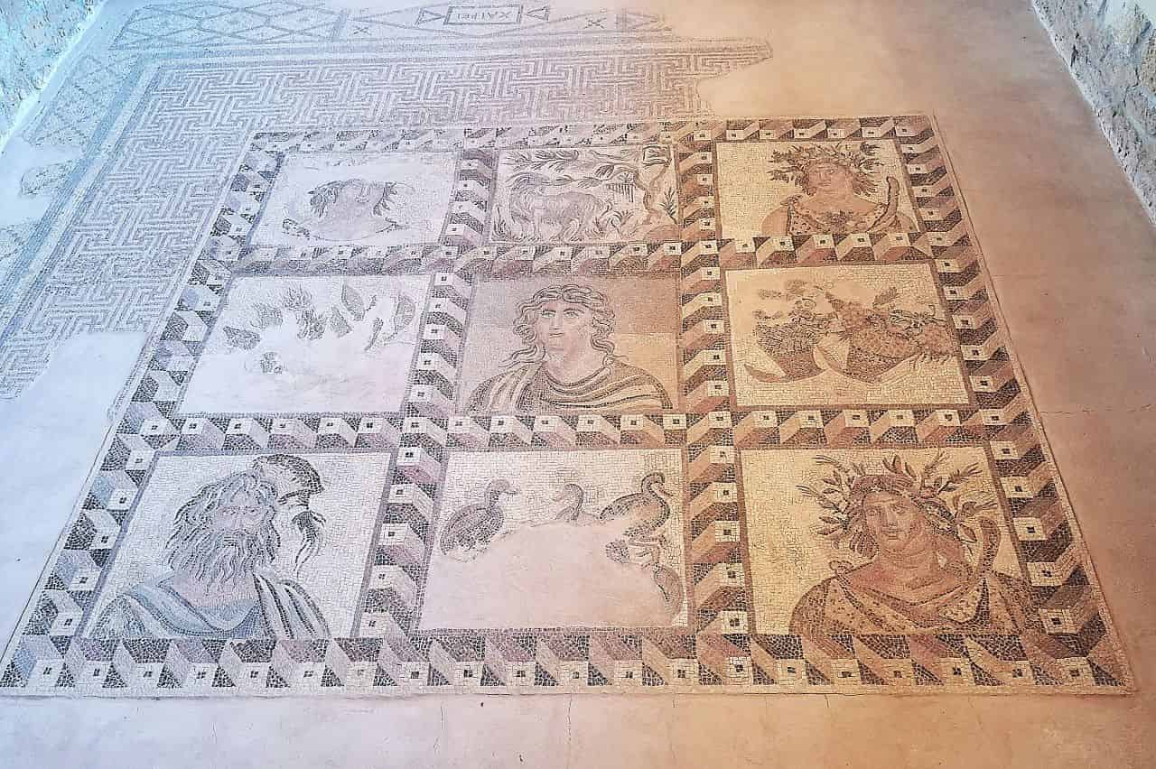 Cyprus, House of Dionysos, Four Seasons mosaic