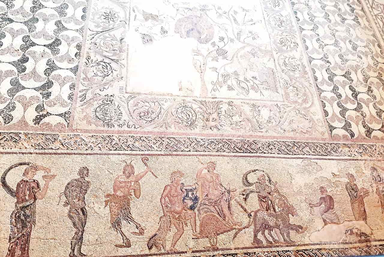 Cyprus, House of Dionysos, Triclinium mosaic, Dionysios triumph, room 4