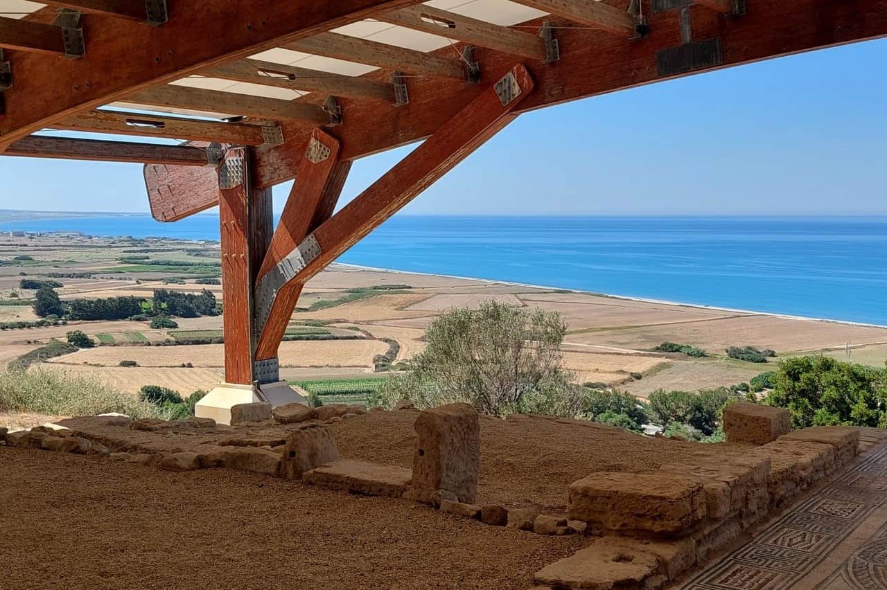 A sea view from the Kourion site. Kipar, Kurion